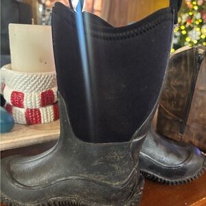 Children's Black Waterproof Snow Boots